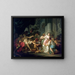 The Death of Seneca - Jacques Louis David — framed artwork on a wall