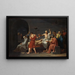 La muerte de Sócrates - Jacques Louis David — cuadro enmarcado en la pared