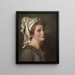Young woman with turban - Jacques Louis David — framed artwork on a wall