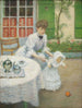 Young mother with her daughter playing with a ball - Jacques Wly — artwork view