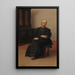 Retrato de un anciano sacerdote - Jacques de Lalaing — cuadro enmarcado en la pared