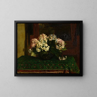 Hortensias - Jacques-Émile Blanche — cuadro enmarcado en la pared