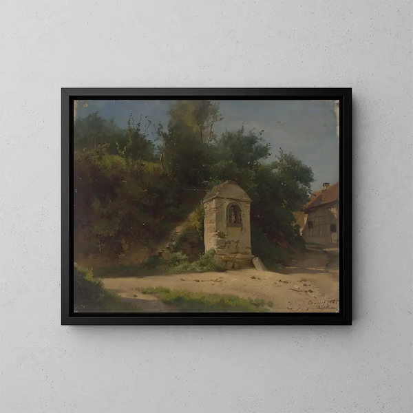 Cerrado en el borde del bosque - Jakob Becker — cuadro enmarcado en la pared