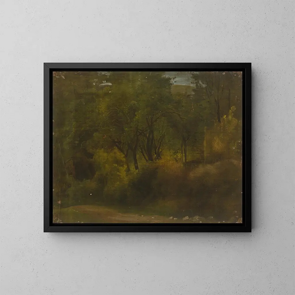 en un bosque - Jakob Becker — cuadro enmarcado en la pared