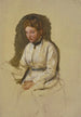 Young girl in a white blouse - Jakob Becker — artwork view