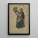 Petite paysanne portant une autre sur le dos - Jakob Becker — framed artwork on a wall
