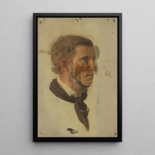 Jakob Becker - Kopfstudie eines Bauern im Profil.webp