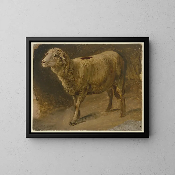 de ovejas - Jakob Becker — cuadro enmarcado en la pared