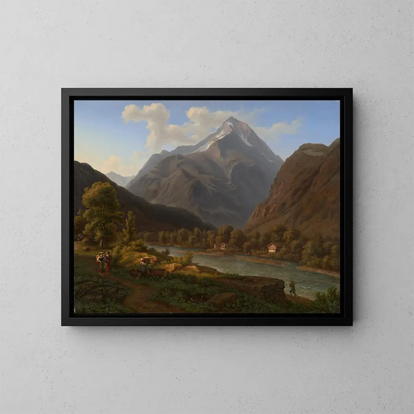 Vista del Bristenstock cerca de Altdorf - Jakob Christoph Miville — cuadro enmarcado en la pared