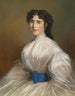 Retrato de una dama con vestido blanco - Jakob Franz Nitschner — vista de la obra