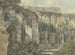 Ruinas romanas con un gran arco y muros elevados invadidos por las plantas - Jakob Philipp Hackert — vista de la obra