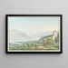 La torre de Strättligen en el lago de Thun - Jakob Samuel Weibel — cuadro enmarcado en la pared