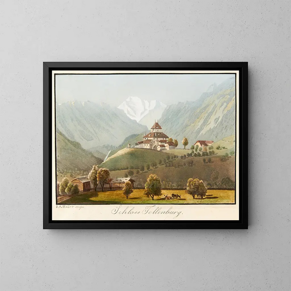 Castillo de Tellenburg - Jakob Samuel Weibel — cuadro enmarcado en la pared
