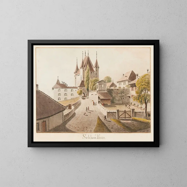Castillo de Thoune - Jakob Samuel Weibel — cuadro enmarcado en la pared