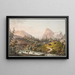 Vista de los glaciares de Rosenlaui en el monte Scheidegg en el valle de Oberhasli - Jakob Samuel Weibel — cuadro enmarcado en la pared