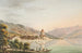 View of Oberhofen Castle on Lake Thun - Jakob Samuel Weibel — artwork view