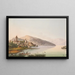 Vue du Château de Spiez au Lac de Thoune - Jakob Samuel Weibel — framed artwork on a wall