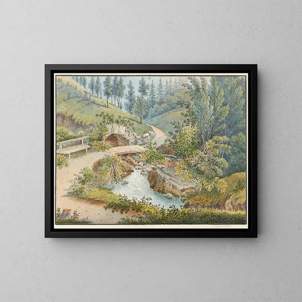 cerca de Interlaken, Rügen - Jakob Samuel Weibel — cuadro enmarcado en la pared