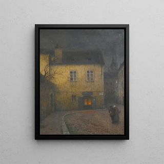 Jakub Schikaneder - A Street Corner In Prague.webp