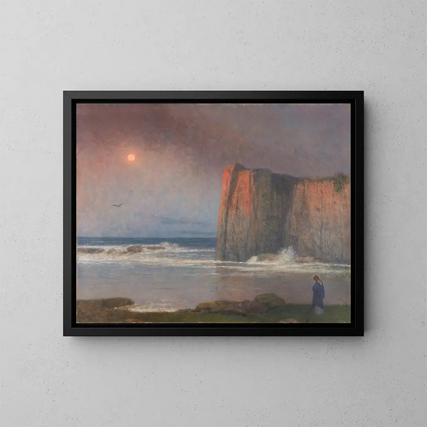 La Nocturne de la mer calme - Jakub Schikaneder — cuadro enmarcado en la pared