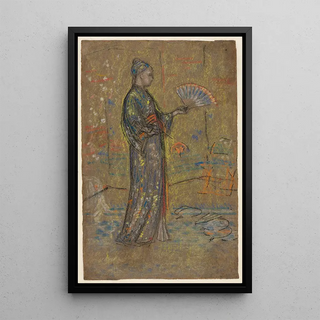James Abbott McNeill Whistler - Japanese Woman Painting a Fan.webp