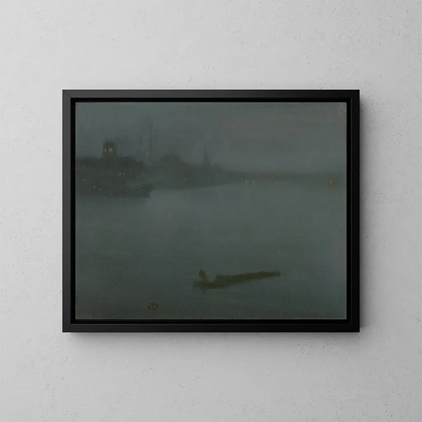 Nocturno en azul y plata - James Abbott McNeill Whistler — cuadro enmarcado en la pared
