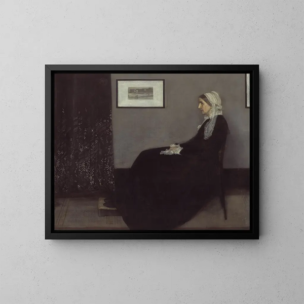 Retrato de la madre del artista - James Abbott McNeill Whistler — cuadro enmarcado en la pared