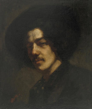 James Abbott McNeill Whistler - Portrait of Whistler with a Hat.webp