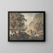 Paisaje con río y figuras - James Adam — cuadro enmarcado en la pared