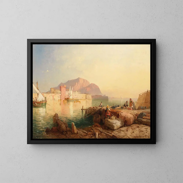 La Bahía de Palermo - James Baker Pyne — cuadro enmarcado en la pared