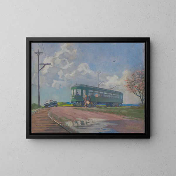 Parada interurbana - James C. Kulhanek — cuadro enmarcado en la pared