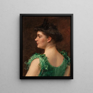 James Carroll Beckwith - The Green Dress.webp