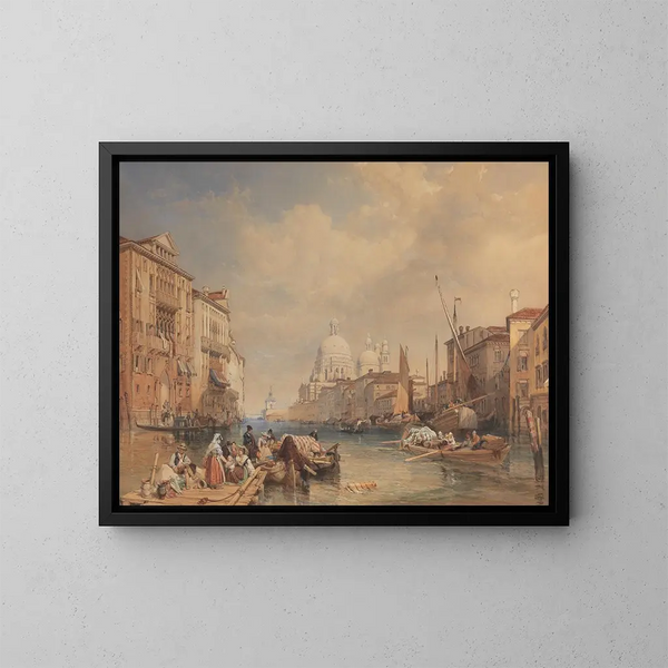 El Gran Canal en Venecia - James Duffield Harding — cuadro enmarcado en la pared