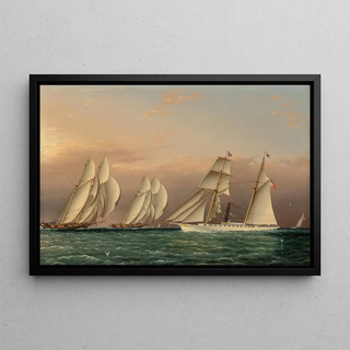 James Edward Buttersworth - The Yacht EMILY of the New York Yacht Club Observing a Stakes Race between the Schooners DREADNOUGHT and COLUMBIA.webp