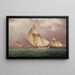 Navegación en el puerto de Boston - James Edward Buttersworth — cuadro enmarcado en la pared