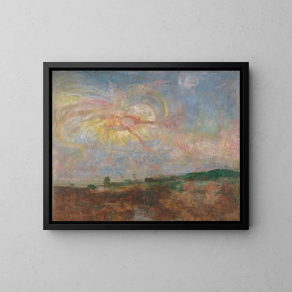 Adam y Eva expulsados del paraíso - James Ensor — cuadro enmarcado en la pared