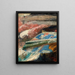 Étoffes bleues et roses - James Ensor — framed artwork on a wall