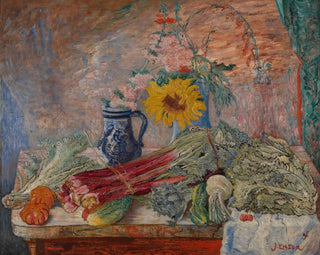 Flores y verduras - James Ensor — vista de la obra