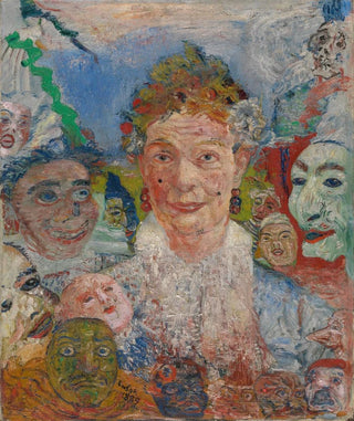 James Ensor - Old Lady with Masks.webp