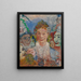 Vieja dama con máscaras - James Ensor — cuadro enmarcado en la pared