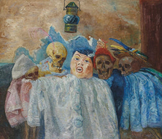 Pierrot y los esqueletos - James Ensor — vista de la obra
