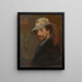 Autorretrato con sombrero florido - James Ensor — cuadro enmarcado en la pared
