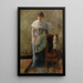 La Dama del abanico - James Ensor — cuadro enmarcado en la pared