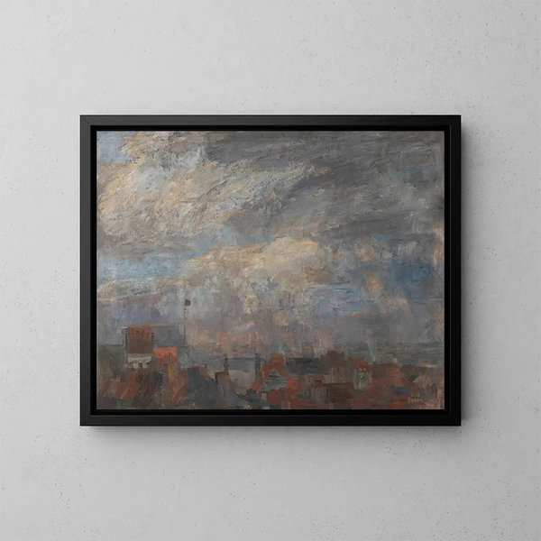 Los techos de Ostende - James Ensor — cuadro enmarcado en la pared