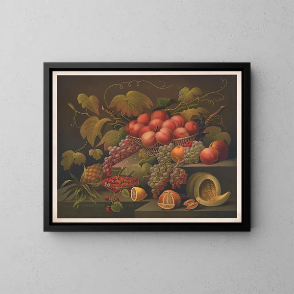 Frutas americanas - James Fuller Queen — cuadro enmarcado en la pared