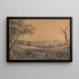 James Fuller Queen - Sketches with Co B 8th Reg Pa Ma under the officers of the old Southwark Gaurd on the road to Greencastle.webp