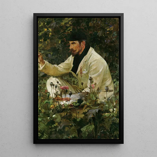 James Jebusa Shannon - George Hitchcock working in his garden in Egmond.webp