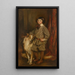 Meredith Bunny Howland Pyne con su perro Hector - James Jebusa Shannon — cuadro enmarcado en la pared