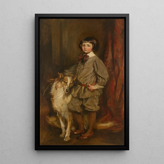 James Jebusa Shannon - Meredith Bunny Howland Pyne with his Dog Hector.webp