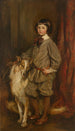 Meredith Bunny Howland Pyne con su perro Hector - James Jebusa Shannon — vista de la obra